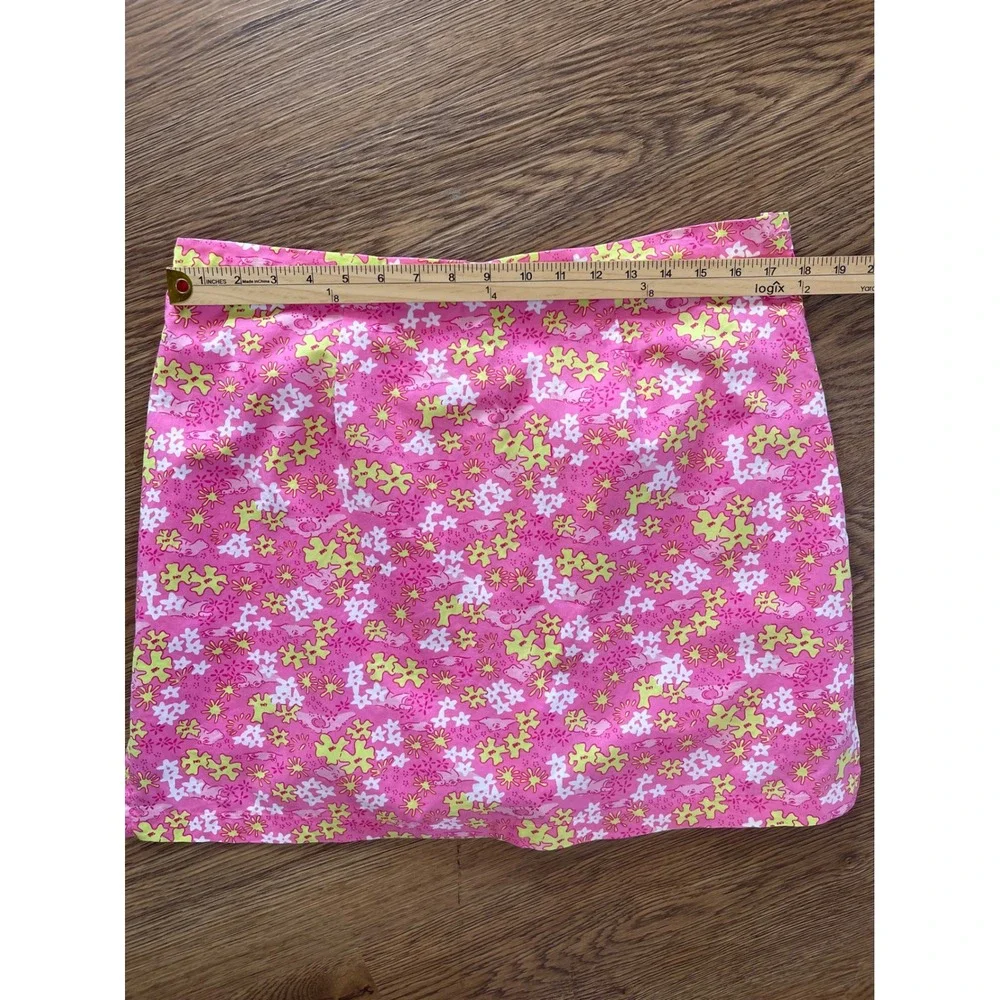 Bay Studio Petite Pink Floral Hippo Print Skort Side Zip Retro Y2K Style